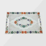 White Marble Inlay Plate