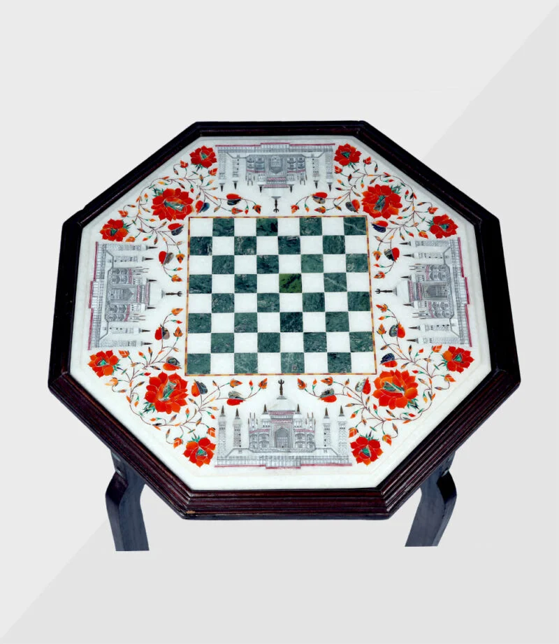 marble-inlay-chess-board Marble Inlay Chess Board
