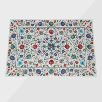 White Marble Inlay Plate